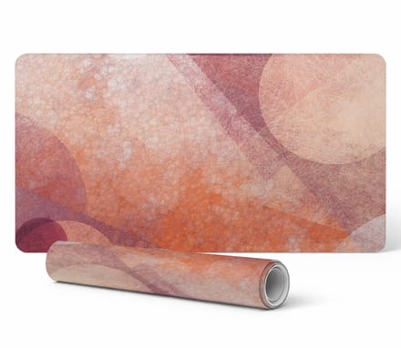 Antislip bureauonderlegger met abstracte cirkels, 90x45 cm