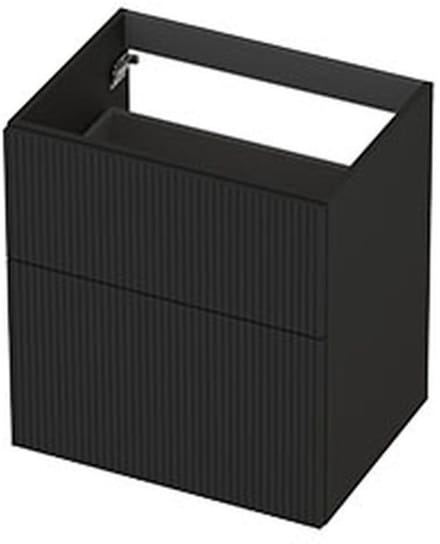INK - Onderkast 2L A-sym Gelakt Gefr. Front - 600x450x650 Mm - Mat Zwart