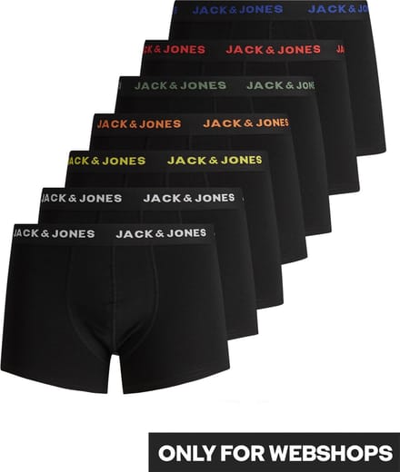 JACK & JONES PLUS - JACBASIC TRUNKS 7 PACK NOOS PLS Heren Onderbroek