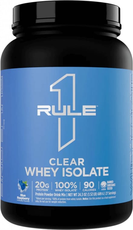 Rule1 R1 Clear Isolate (689g) Blue Raspberry - Eiwitten - Helder eiwit