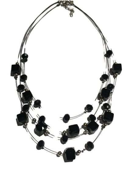 Petra's Sieradenwereld - Ketting laagjes zwart (10453612)