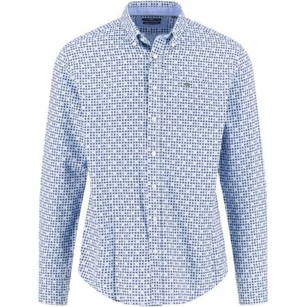 Fynch-Hatton Overhemd Combi Pattern Button-Down Dark Leaf-Blue / male