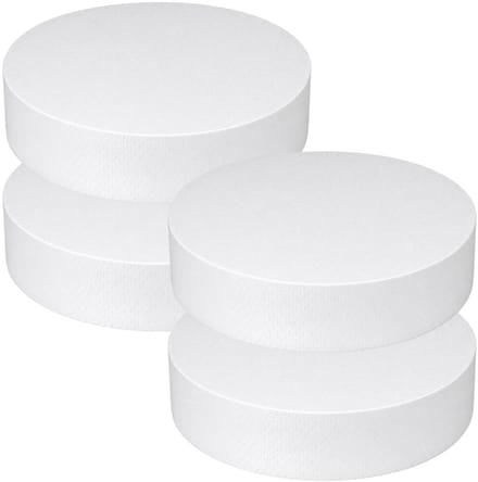 Piepschuim vormen - cirkel - 4x - D27,5 x 4 cm - styropor hobby / DIY vorm - basis knutselfiguren