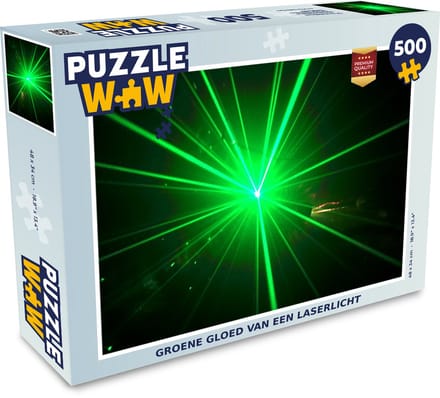 Puzzel Groene gloed van een laserlicht - Legpuzzel - Puzzel 500 stukjes