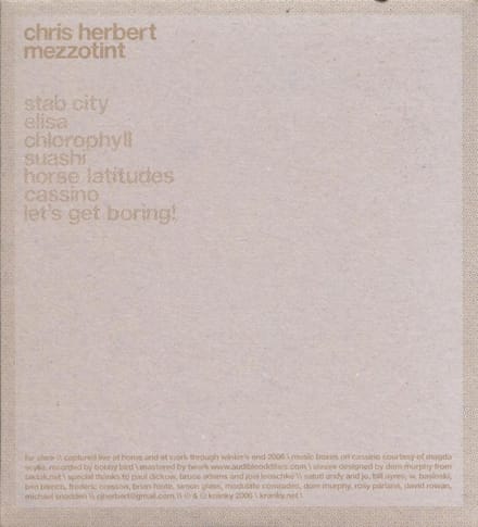 Chris Herbert - Mezzotint (CD)