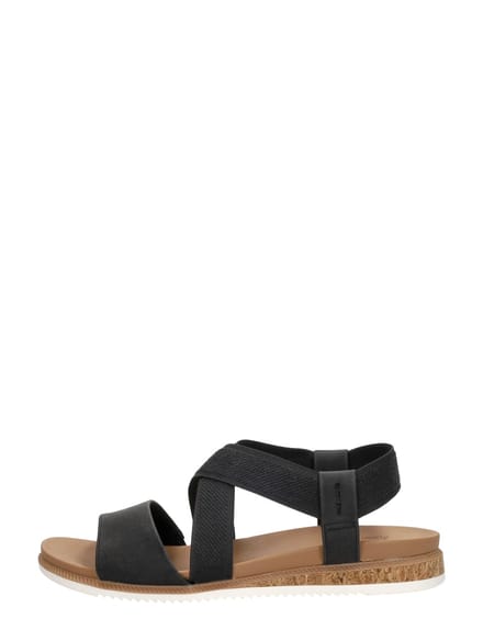 Skechers Bobs Desert Kiss Low Sandalen Plat - zwart - Maat 38