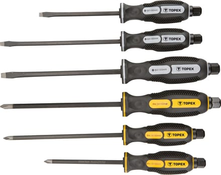 Topex - Schroevendraaier Set - 6 Stuks - Ergonomisch - Magnetisch