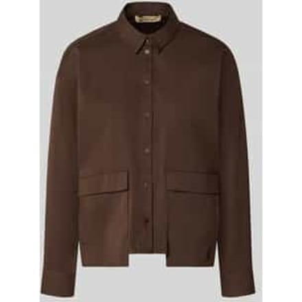 regular fit overhemdblouse van katoenmix