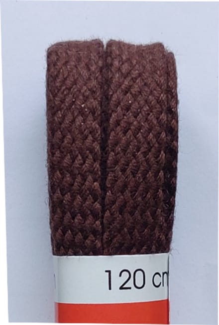 Ronilux Veter - Middel Bruin - Plat - Lengte 120 cm - Breedte 8 mm - Schoenveter