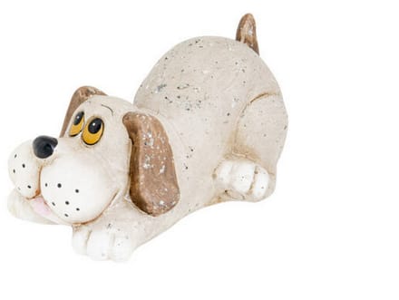 HOND PUPPY LYING ZAND 15X10,5XH7CM LANGWERPIG KERAMIEK