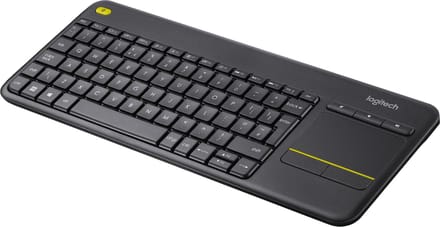 Logitech K400 Plus Tv toetsenbord RF Draadloos QWERTY US International Zwart