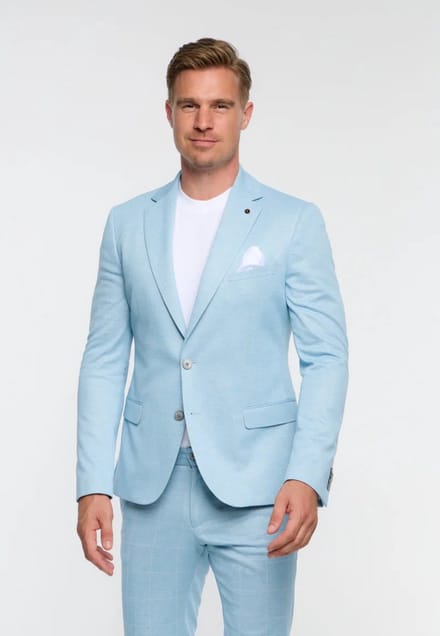 Zuitable - Colbert Lichtblauw Zuitable Jersey Sakko Dinick Colbert Lichtblauw 241668 Dinick