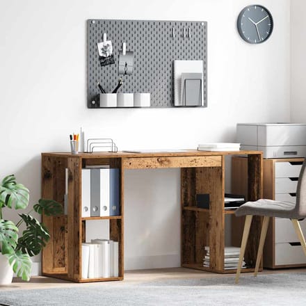 vidaXL - Bureau - Oud - Hout - Bewerkt - hout - 130 - x - 50,5 - x - 75 - cm