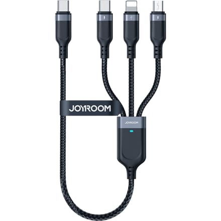 Joyroom All-in-One Oplaadkabel Zwart 30cm