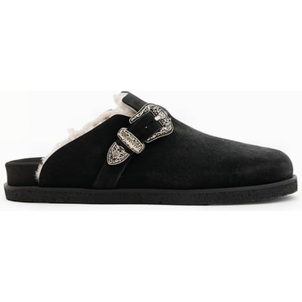 AllSaints Carlo Shearling Mule Black Größe: 42 | Pantoletten Outlet | Herren | Schwarz