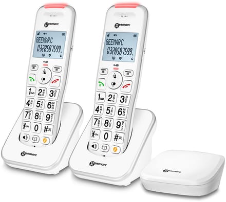Geemarc Liberty 200 Twin DECT telefoon – 2 handsets – versterkt geluid tot 30dB