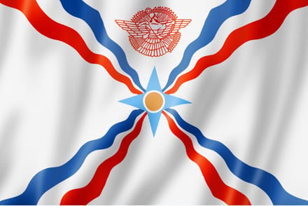 Scoby - Assyrische vlag - Assyrië - 90 x 150 cm
