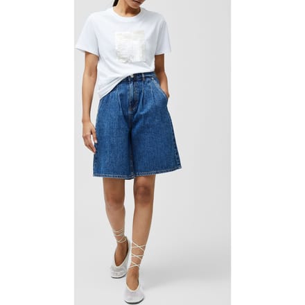 French Connection Sequin Jersey Ss Tee Linen White Taglia: S | Maglie Sportivi Outlet | Donna | Bianco