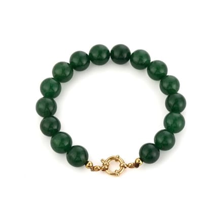 Bijoutheek Armband (Sieraad) Kralen Stenen Dark Green