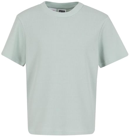 Urban Classics - Waffle Kinder Tshirt - Kids 146/152 - Mintgroen