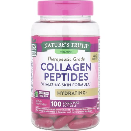 Nature's Truth, Collageen Peptiden, Vloeibare Max Softgels, 100 Tabletten