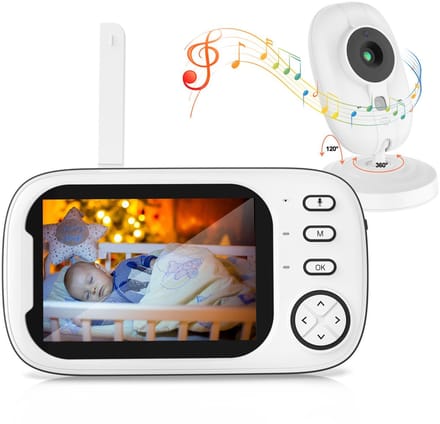 Babyfoon met camera, 3,5" LCD videobabyfoon, babybewakingscamera
