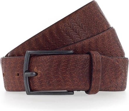 b.belt Matteo Riem Leer - Jongens - 80 cm - cognac