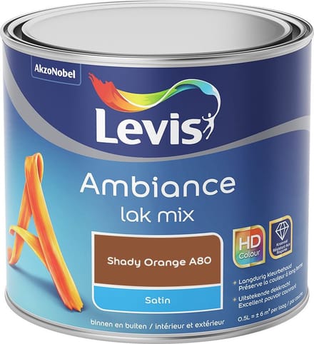 Levis - Ambiance Lak Satin Mix - Shady Orange A80 - Mengverf - 0,5 L