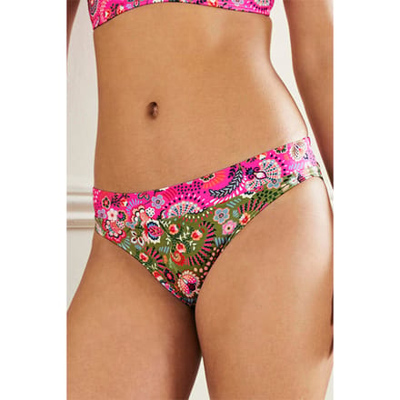 Boden Ithaca Panel Bikini Bottoms Pea, Decorative Meadow Maat: 8 | Bikini's Outlet | Dames | Roze