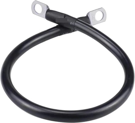 Koperdraad Kabel - Verlengkabel - Batterij Opladen - Zuiver Koper - 20 Cm - Zwart