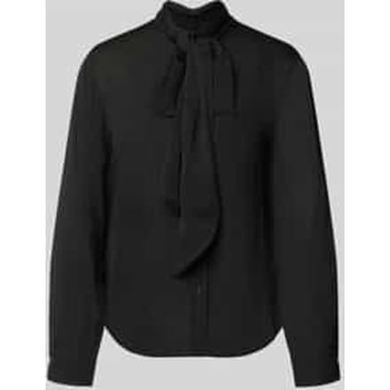 Loose fit blouse met lange mouwen van pure viscose, model 'EKARMA'
