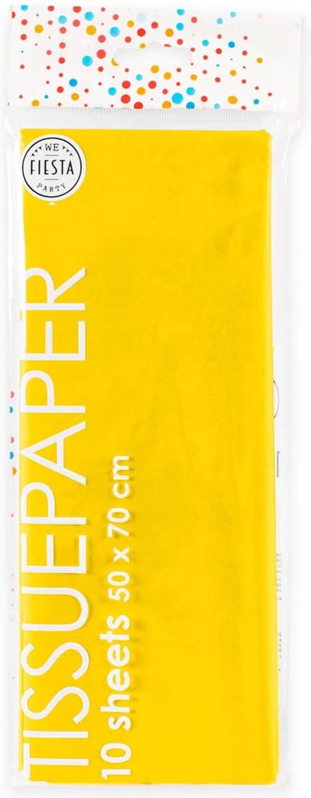 Tissuepapier 10 Vellen Geel, 50x70cm