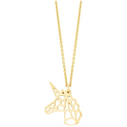 Julie Julsen Anhänger mit Kette 925/- Sterling Silber vergoldet Einhorn