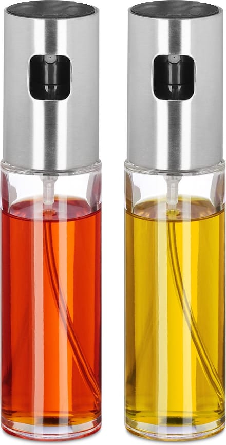 olie- en azijn stel - oliefles - azijnfles - 100 ml - spray - glas -