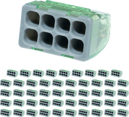 Lasklem - Primtex - 8 Polig - 0.2-2.5 mm2 - Grijs - 50 Stuks