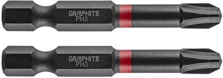 Graphite - PH3 Type Bithouder - 50 mm - Staal S2 - Impactbestendig - 2 Stuks