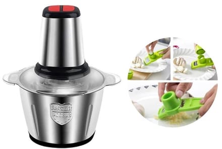 Home & Marker - Keukenmachine & Mini Rasp - Foodprocessor - Hakmolen - Kleine Rasp - Knoflook Rasp - MULTIMINCER + MINIGRINDER