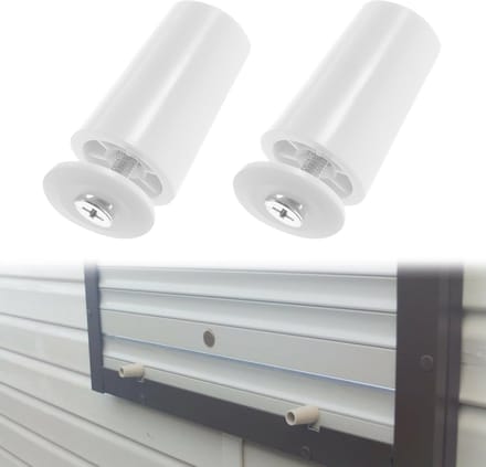 Aanslagbuffer stopper rolluiken - Buffer - Geluiddempend - 40 mm - Bescherming - Eindstop - Kunststof - Wit - Roldeur - Vloerbescherming - Geschikt voor Buiten