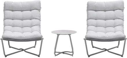 Garden Impressions Danzig 3-delige loungestoelen set taupe