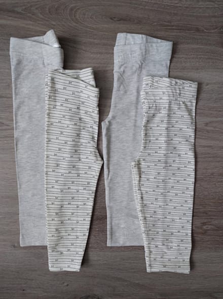 Legging - Baby - set van 2 meisjes leggings (2x2-delig) - maat 86/92