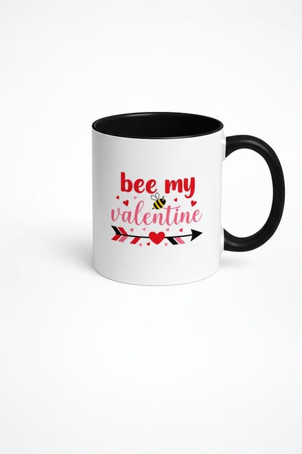 Valentijn Mok 'Bee My Valentine' met Bij & Harten | Liefdesbeker Cadeau