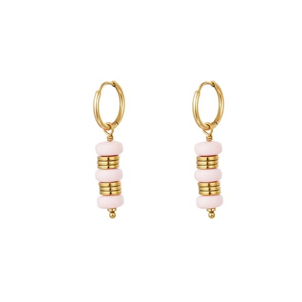 Oorbellen Yehwang Dangling roze  - #summergirls collection
