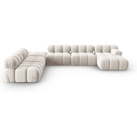 Modulaire-U-bank Tropea links velvet | Milo Casa