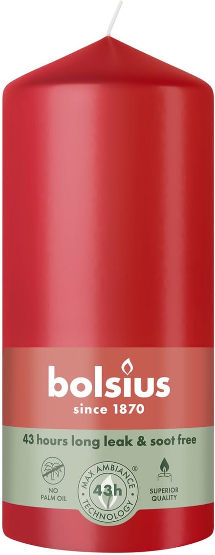 Bolsius Stompkaars 130/68 Delicate Red (1 stuk)
