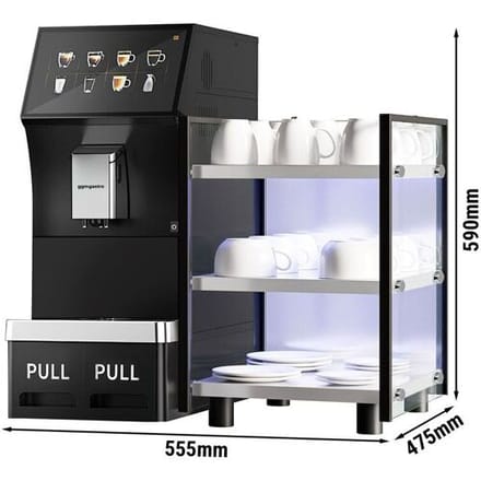 GGM Gastro Kaffeevollautomat - 16 Programme - 10 Zoll Touchscreen - inkl. Tassenwärmer
