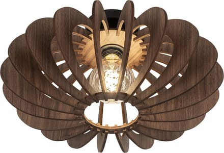 Lumidora Plafondlamp 75085 - Plafonniere - TARENTE - E27 - Zwart - Bruin - Metaal - ⌀ 46 cm