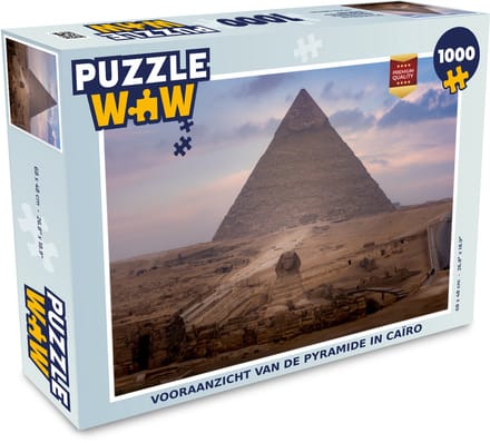 Puzzel Vooraanzicht van de Pyramide in Caïro - Legpuzzel - Puzzel 1000 stukjes volwassenen