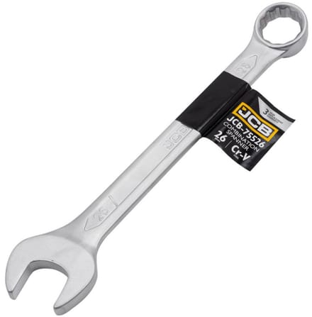 JCB JCB-75526 - Ringsteeksleutel - 26mm - Satijn Afwerking - Chroom-vanadiumstaal