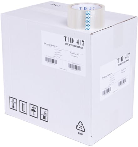 TD47 Verpakkingstape Noise 50mm x 66m Transparant (Doos 36 rollen)