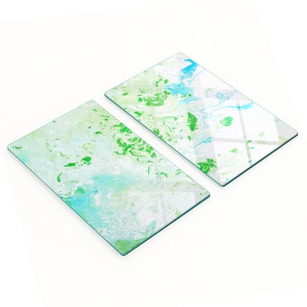 Geharde multifunctionele decoratieve glazen panelen, abstract ontwerp, 2x30x52 cm